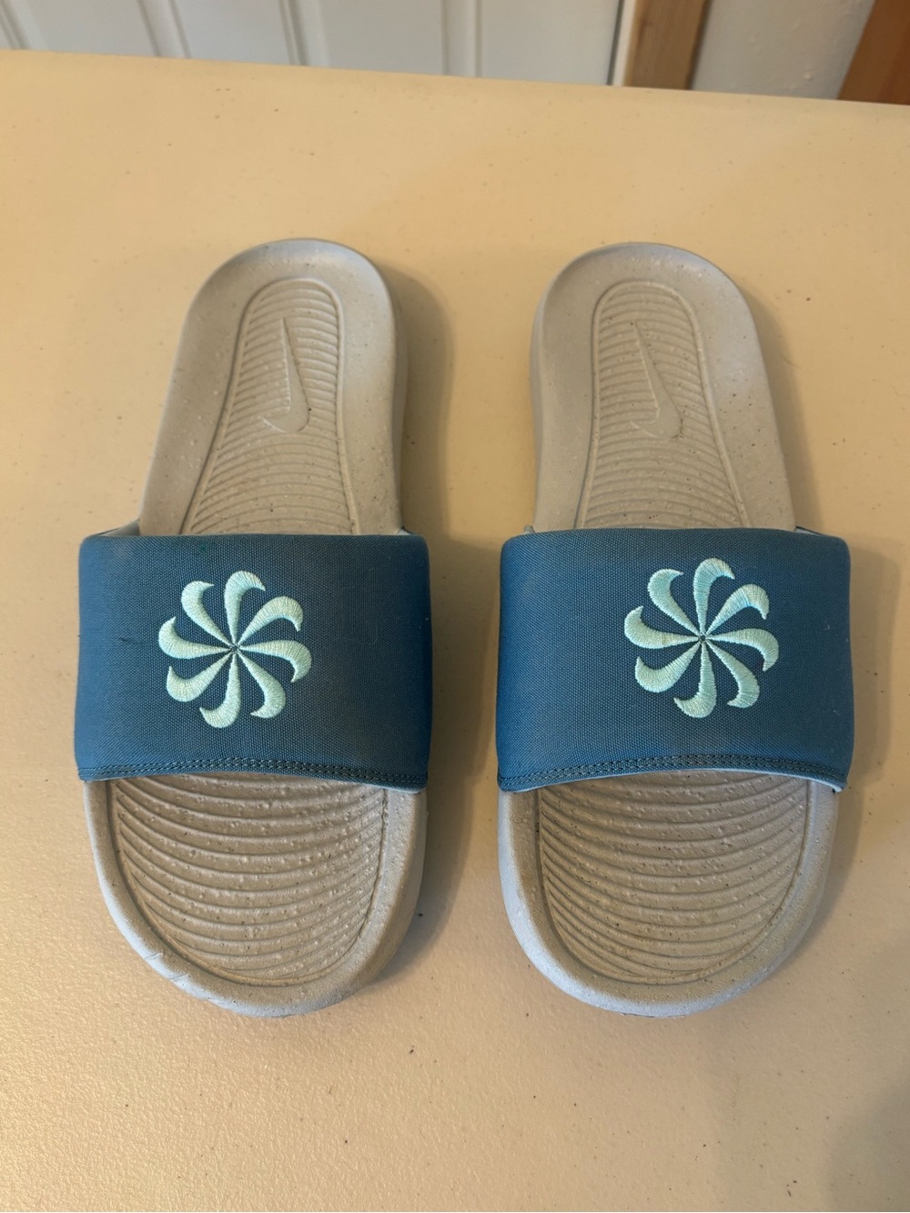 Nike Men’s Victori 1 Next Nature Brief Teal Slide Sandals 10